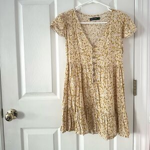 Floral Button Up Mini Dress